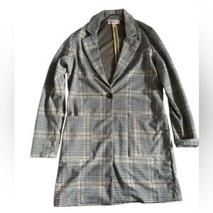 Philosophy Houndstooth Jacket in Black and Cream